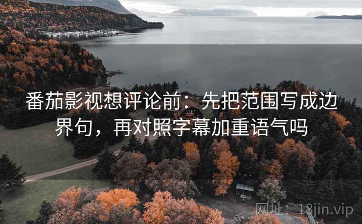 番茄影视想评论前：先把范围写成边界句，再对照字幕加重语气吗